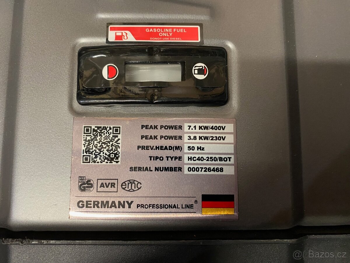 Elektrocentrála 7.1 kW/400 V, 3.8 kW/230 V - 7