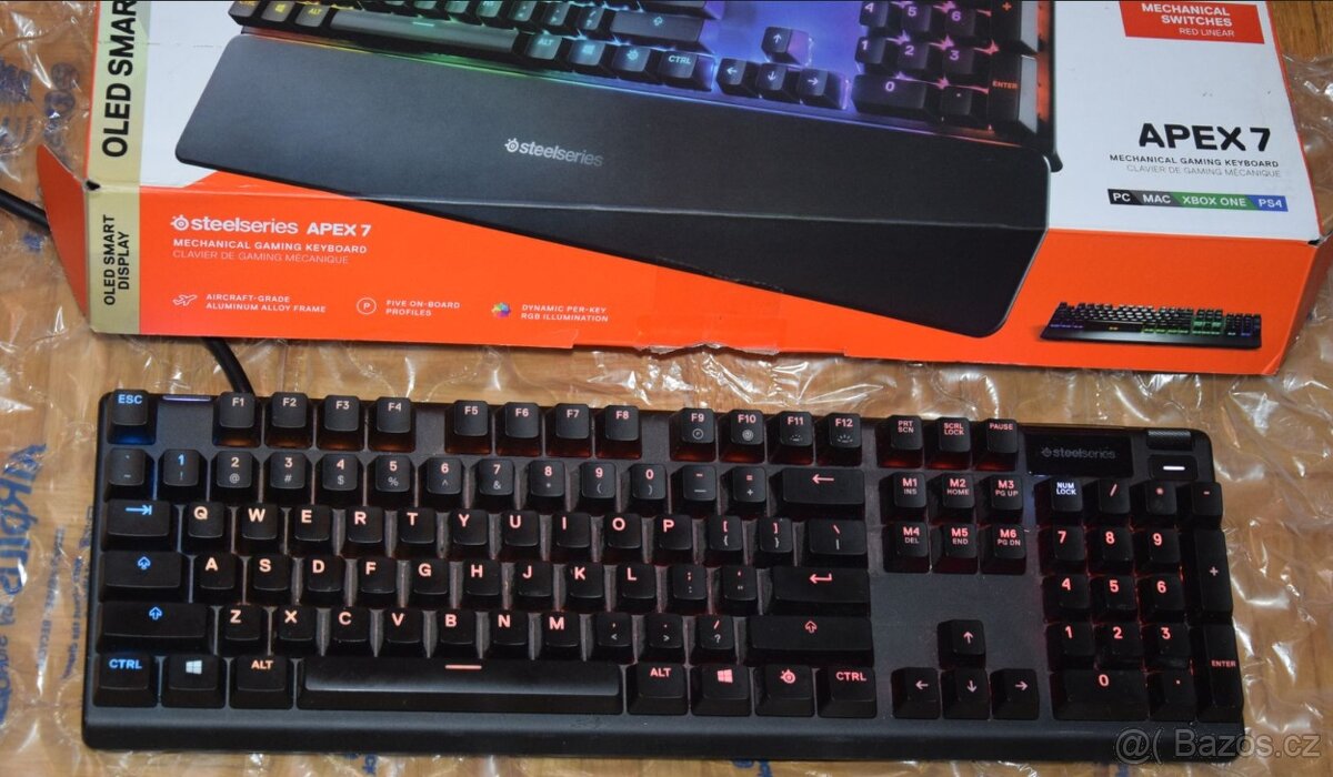SteelSeries Apex 7, magnet. podložka, OLED display,USB hub - 7