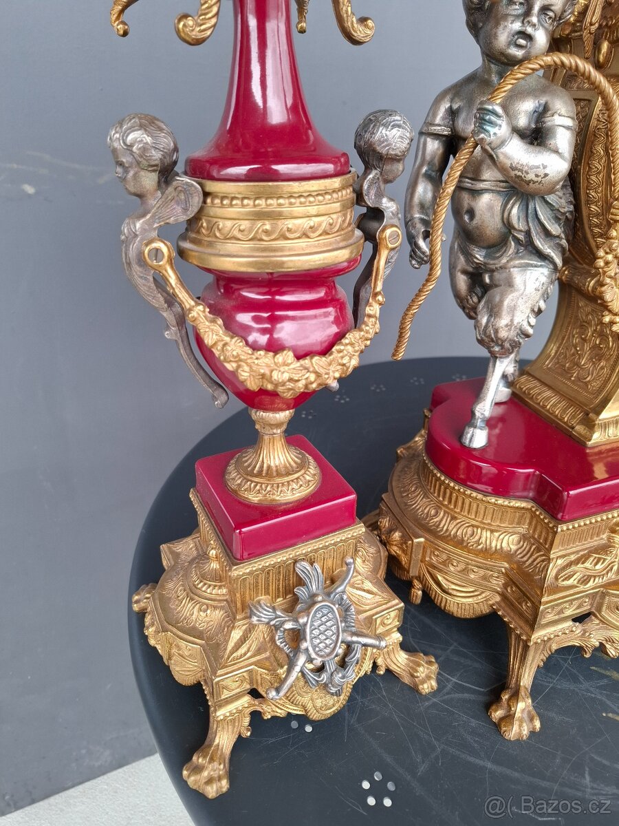 Starožitné bronzové hodiny Imperial - 7