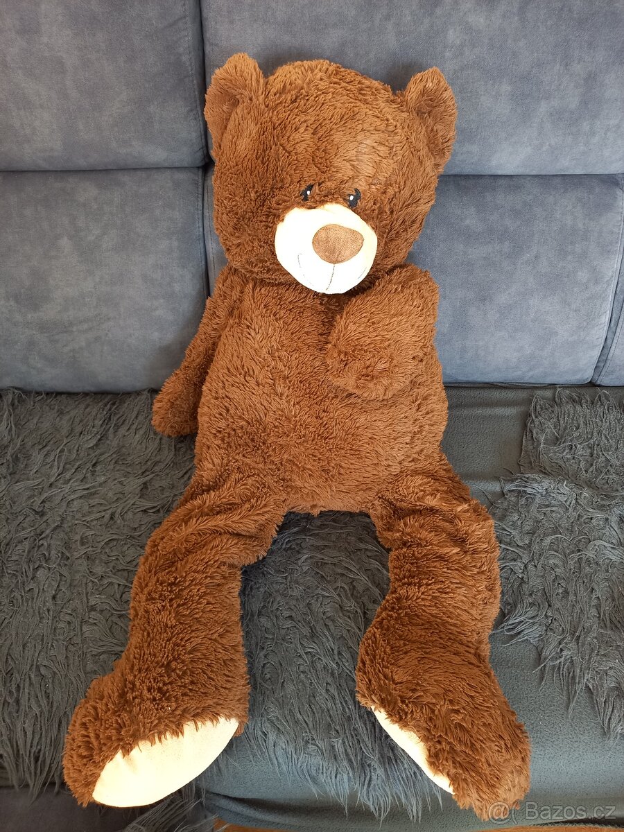 Velký plyšový medvěd hnědý - 7