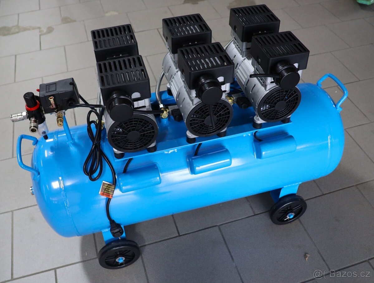 Bezolejový kompresor 100L, 485l /min, 8 Bar - 7