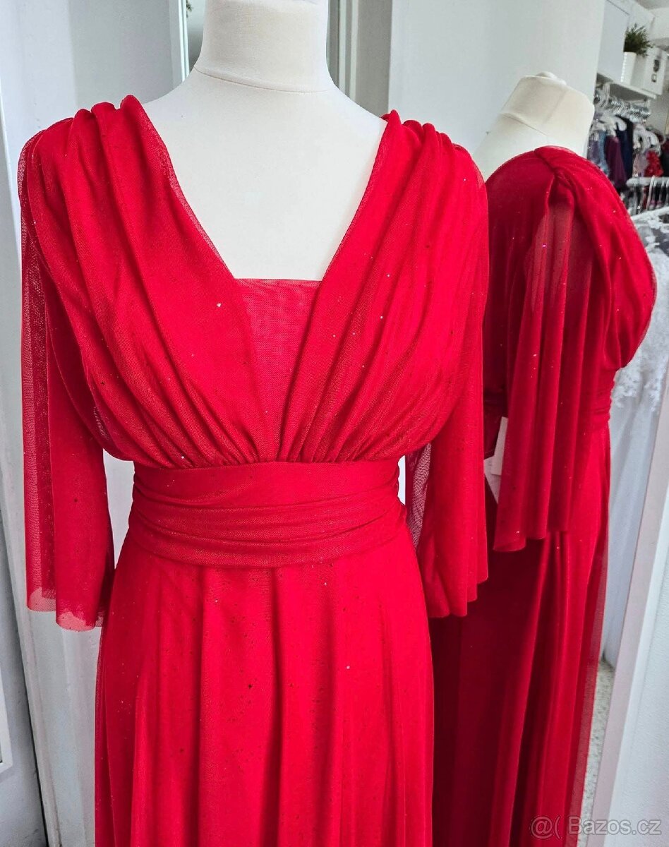 XL-2XL NOVÉ plesové šaty TŘPYTIVÉ - 7