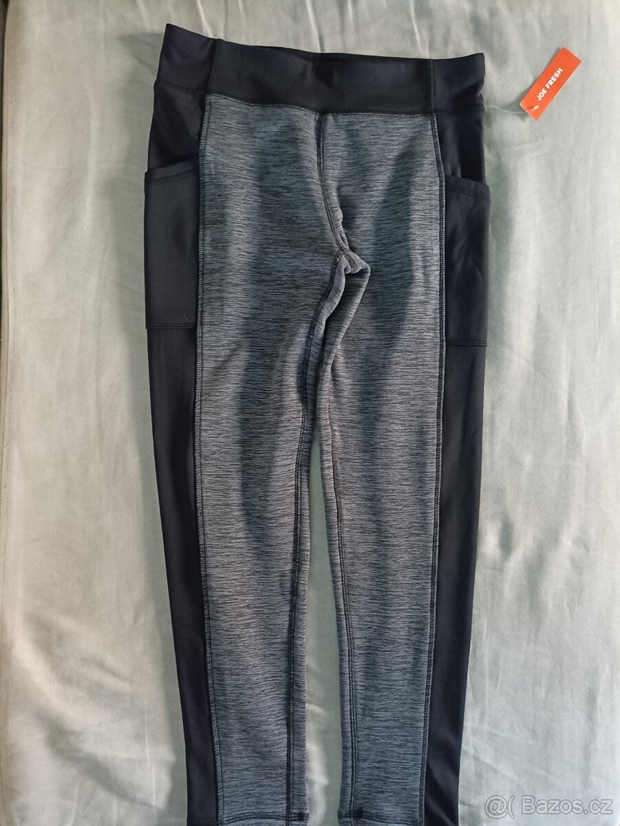 Fleecová mikina a termo legíny/ tepláky vel. 146/152 - 7