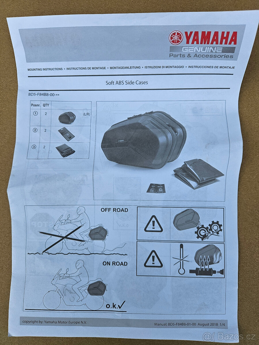 Yamaha-Originál Boční Kufry ABS - 7