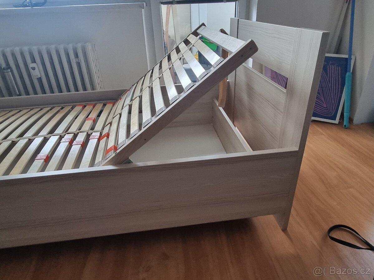 Postel 90x200 s úložným prostorem - 7