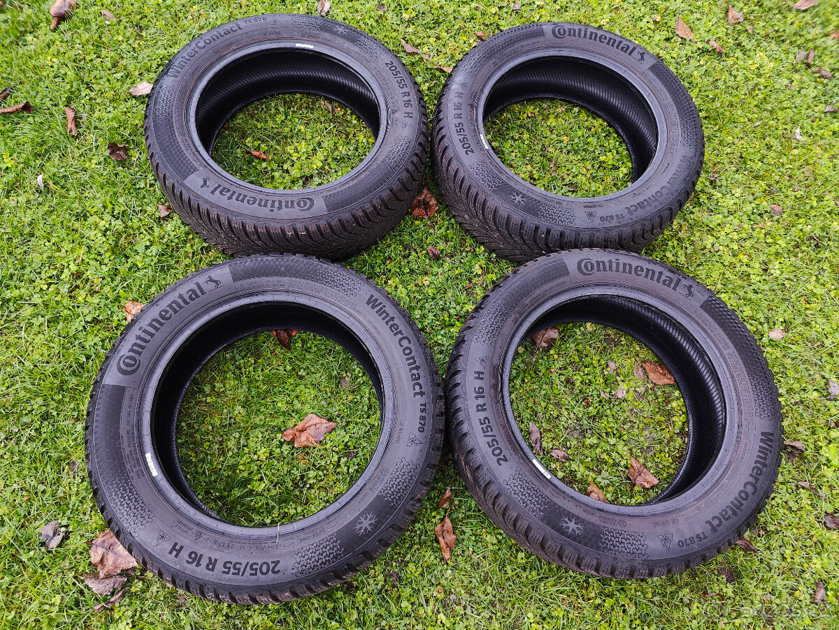 4x zimní pneu-sada 205/55 R16 Continental TS870, 8mm, TOP - 7