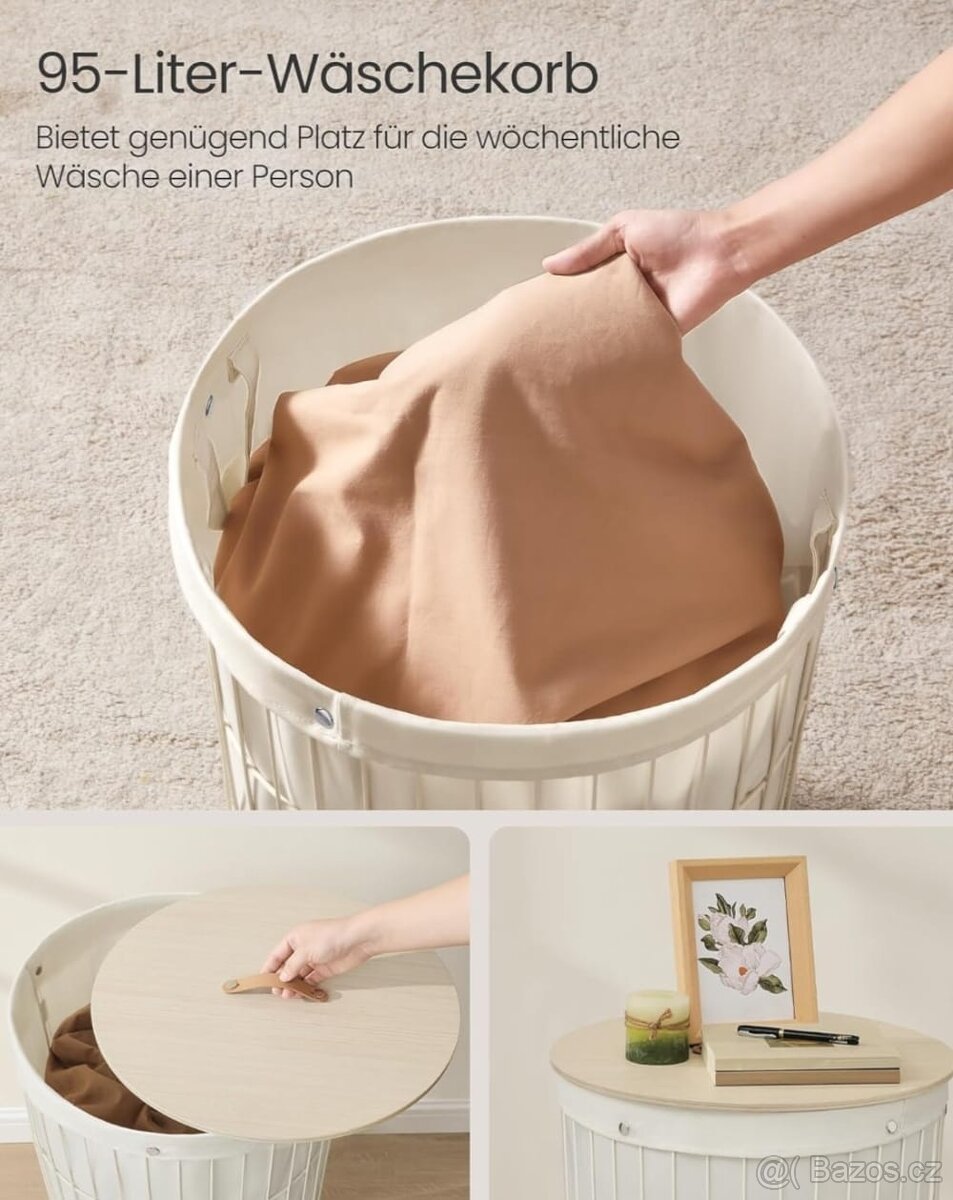 Nový prádelní koš na prádlo nebo hračky 95 litrů - 7