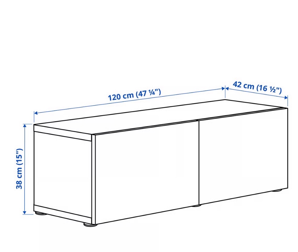 IKEA BESTÅ – bílý TV - 7