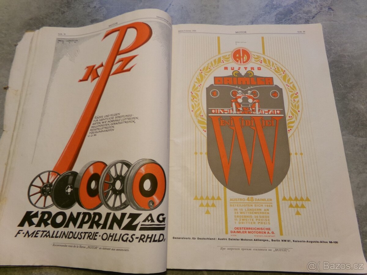 Starý reklamní automoto katalog Motor z roku 1925 - 7