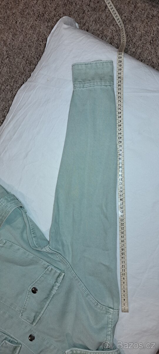 Džínová dámská Zara- košilový střih - 7
