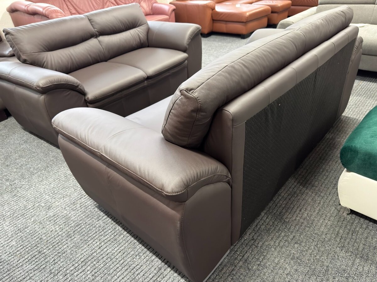 Sedací souprava 3 + 2 - kožená - NEPOUŽITÁ - 7