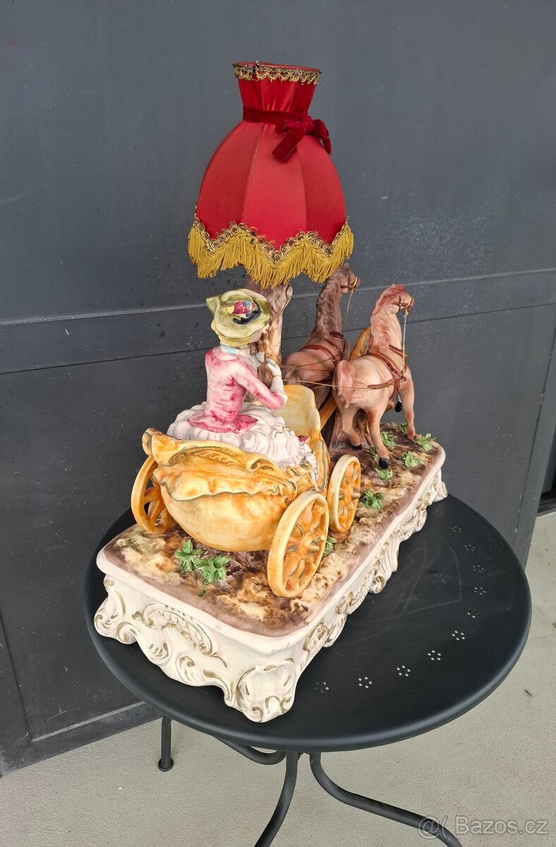 Starožitné porcelánové sousoší Capodimonte - 7