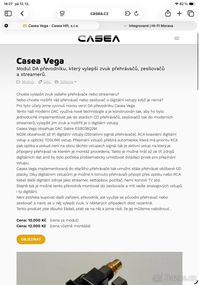 Musical Fidelity a3.2, DAC CASEA Vega - 7