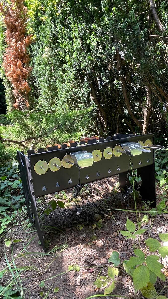 Automatický ocelový gril na špízy - šašlík(10 /8pozic) - 7