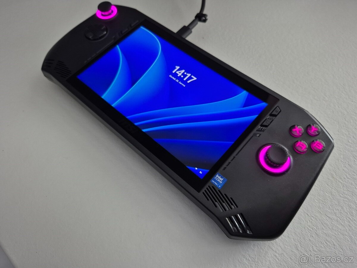 Prodám MSI Claw A1M-054CZ Intel Core Ultra 7/16GB RAM /1TB - 7