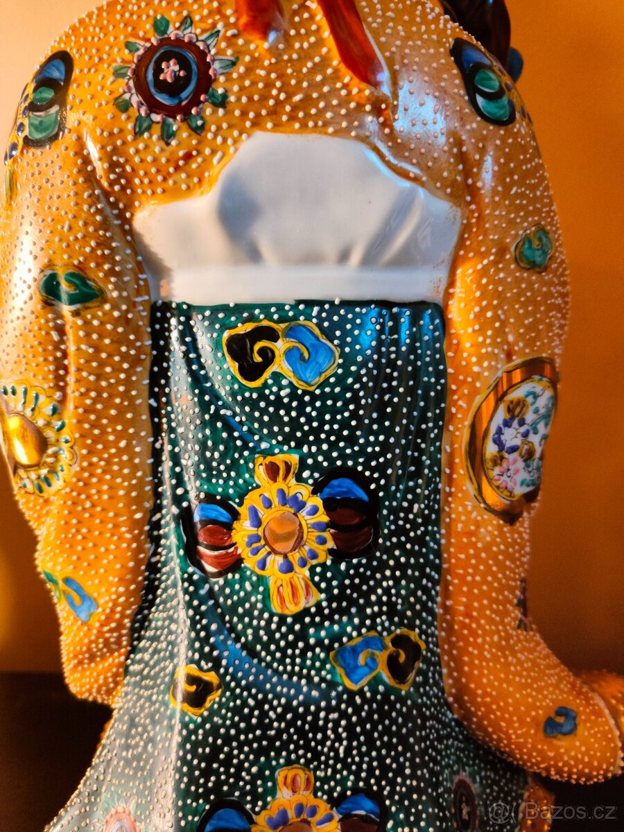 3 čínske sochy porcelán - 7