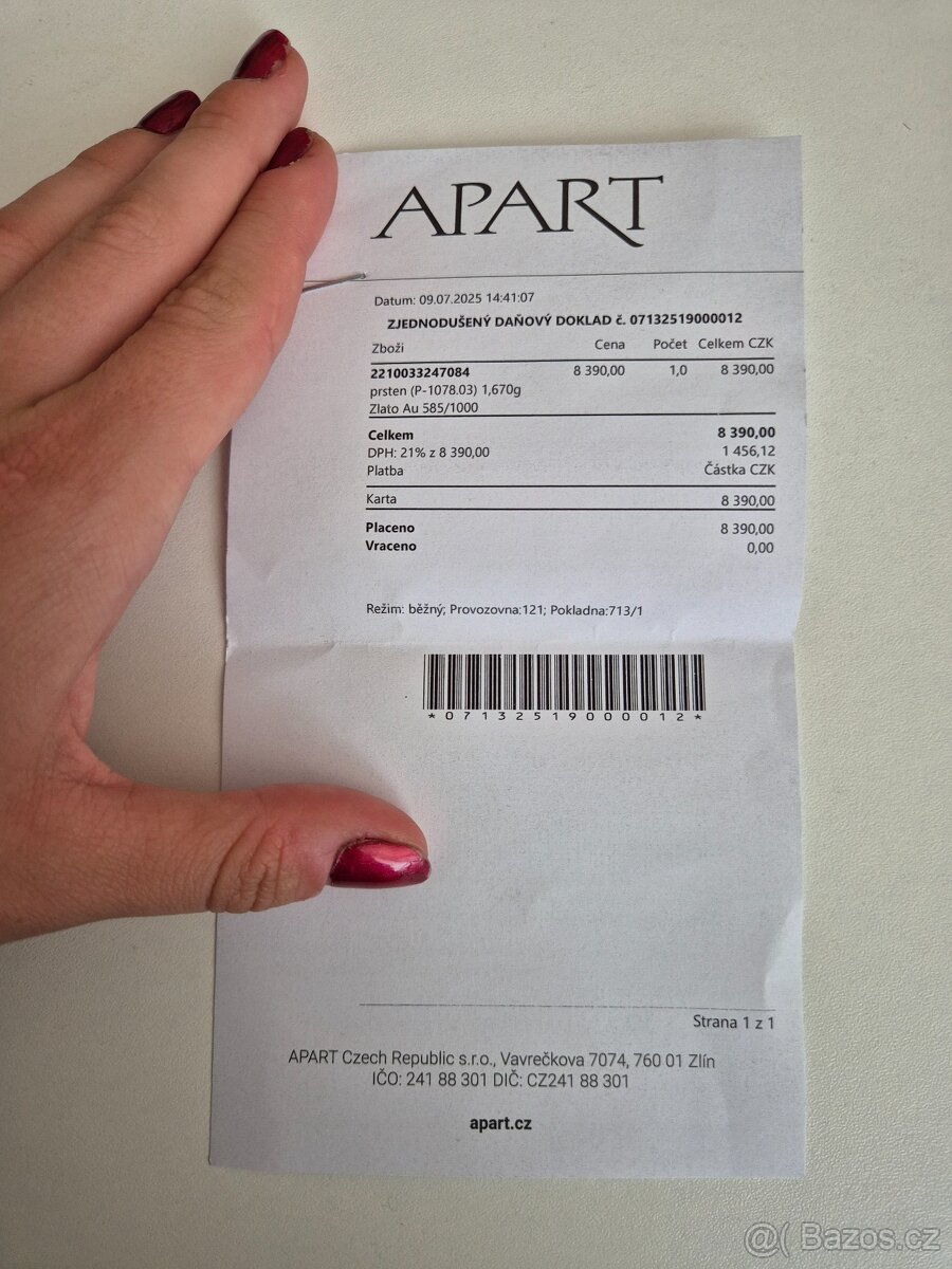 Prsten z bílého zlata - 7