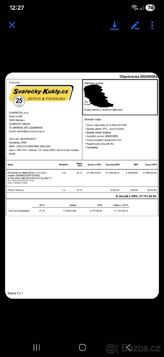 Svářečka kowax 240DP LCD - 7