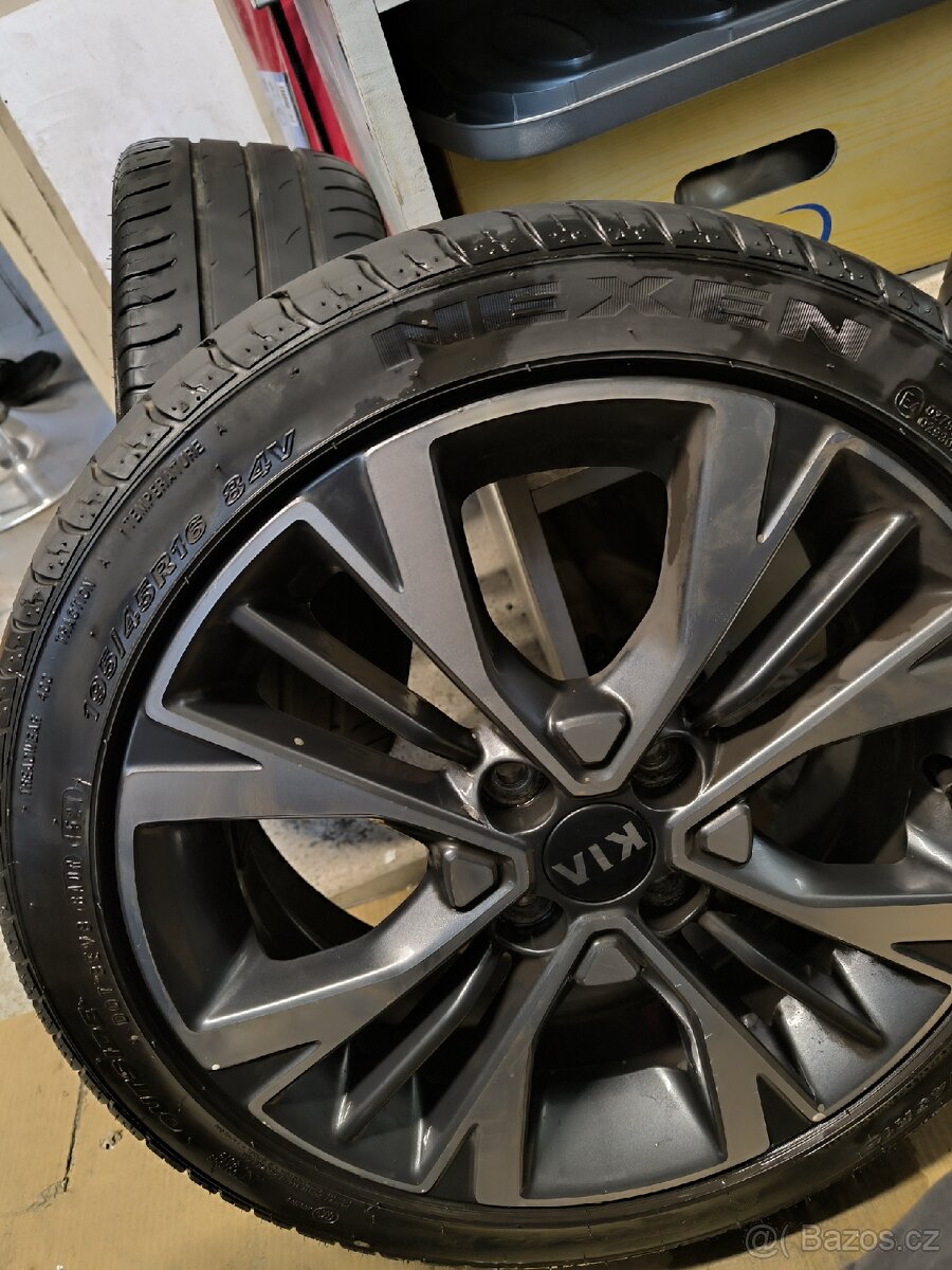 Alu kola Kia Picanto 4x100 r16 Originál, pneu 195/45/16 - 7