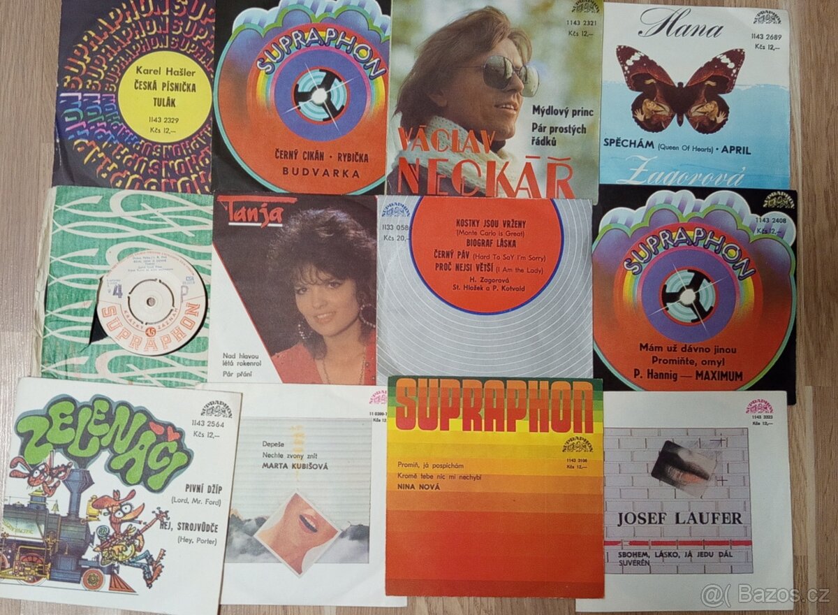 SP vinylové desky různých interpretů v perfektním stavu - 7