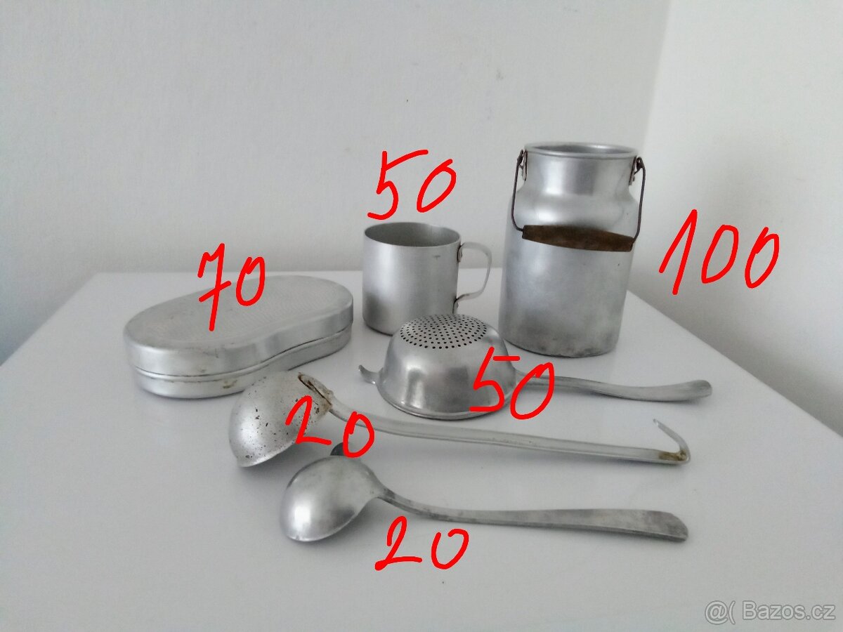 Hliníkové, staré, nádobí - 7