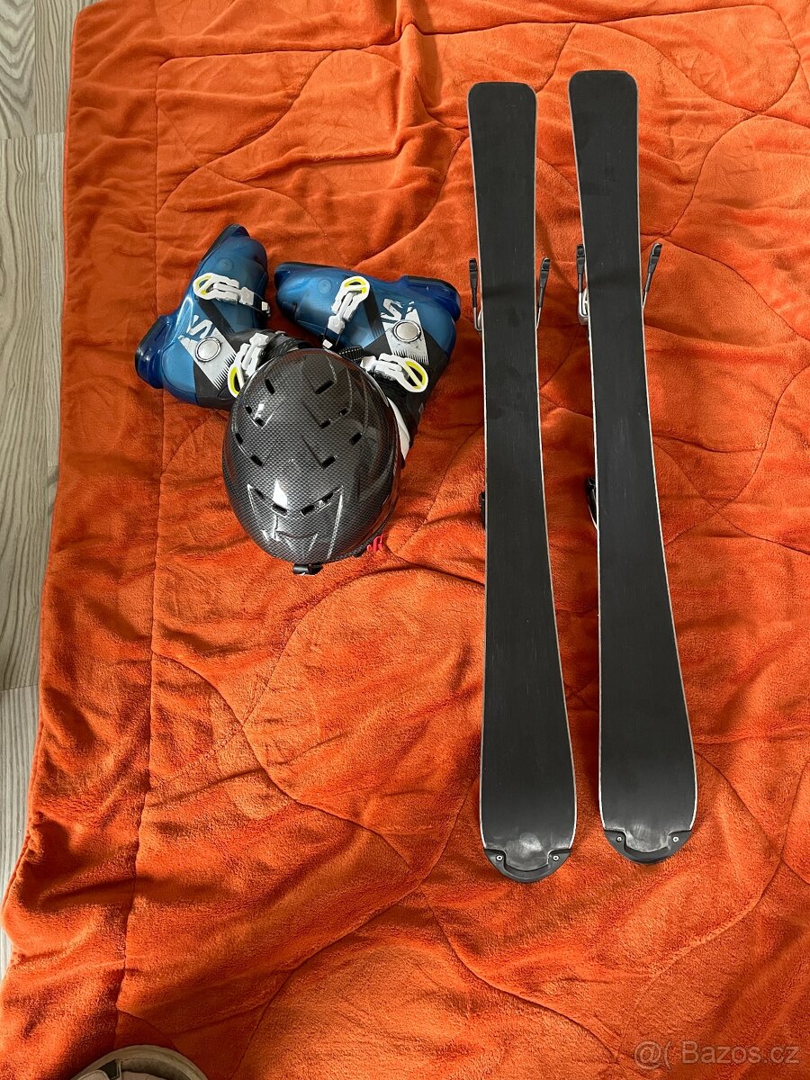 Dětské lyže Nordica 100 cm + lyžáky 30-31+helma - 7