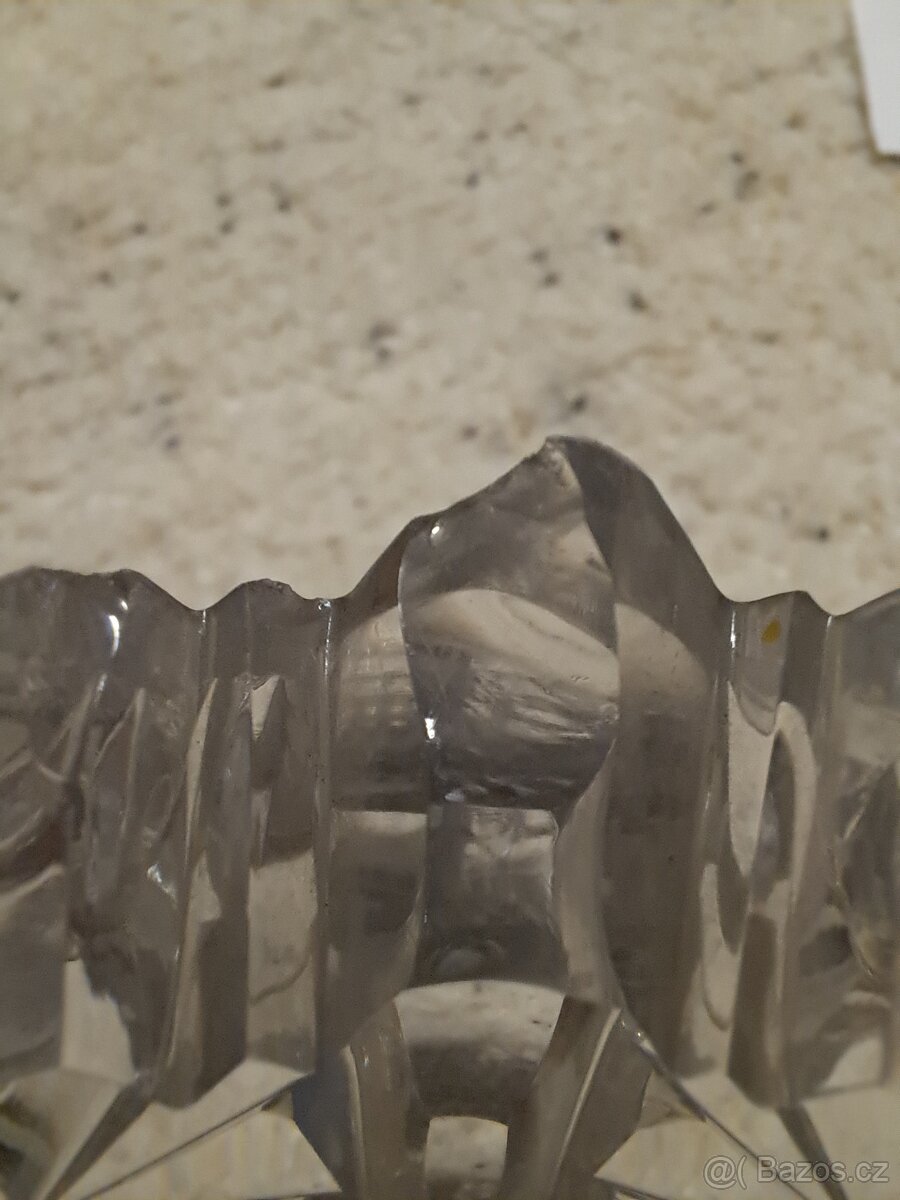 starožitné broušené sklo český křišťál - 7