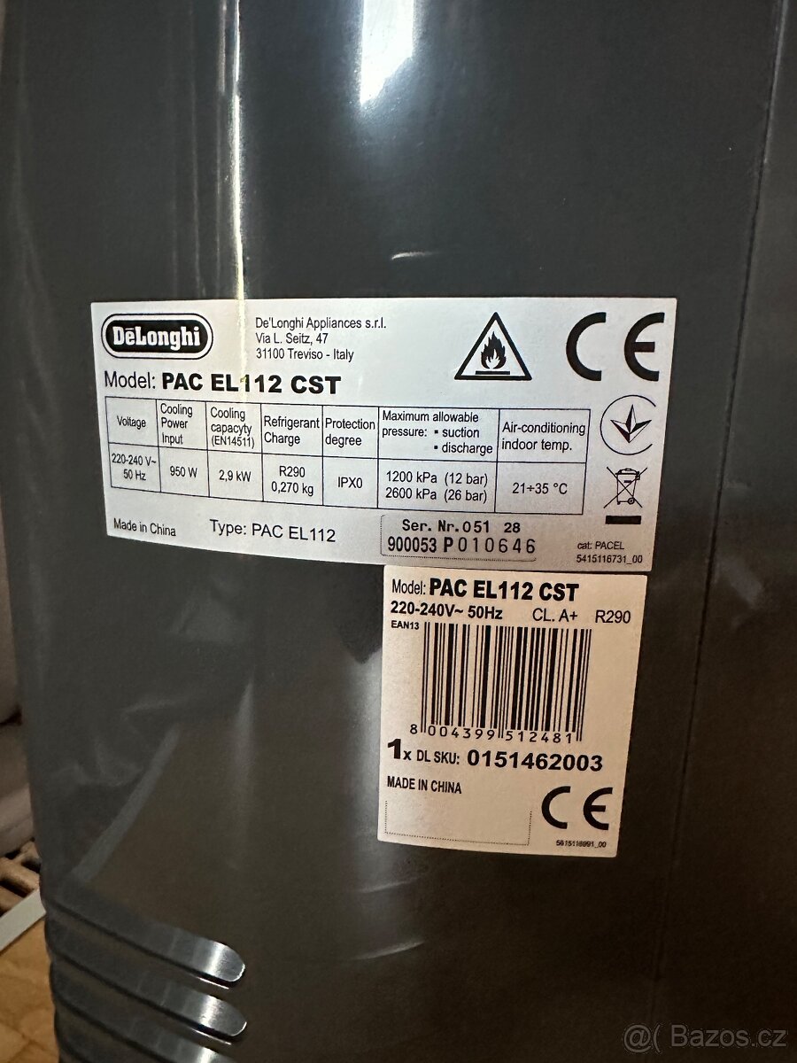 mobilní klimatizace Delonghi Pinguino PAC EL112 CST - 7