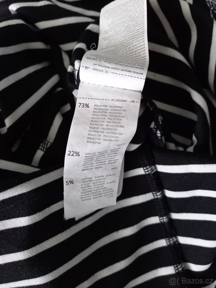 Maxi černé pruhované šaty - 7