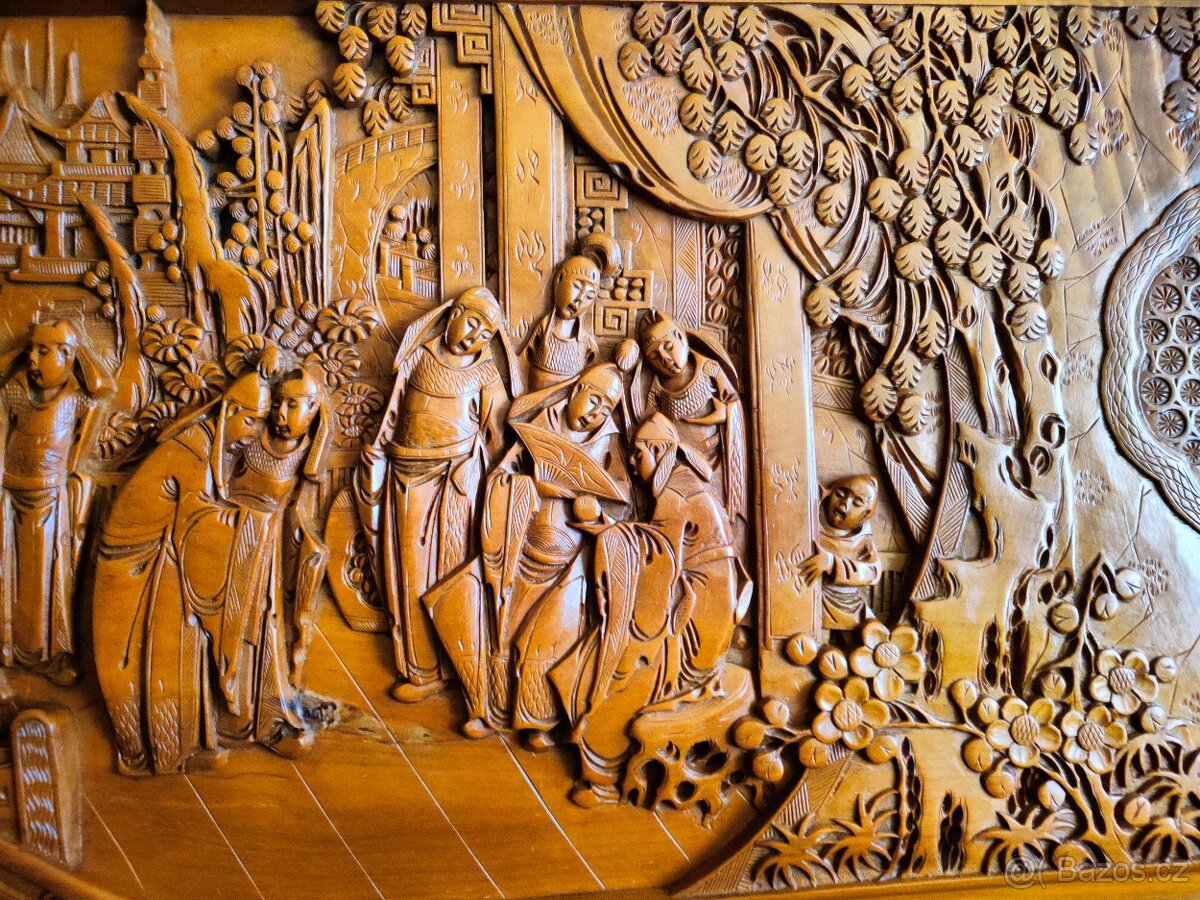 2 Krásne Čínske drevené obrazy - 7