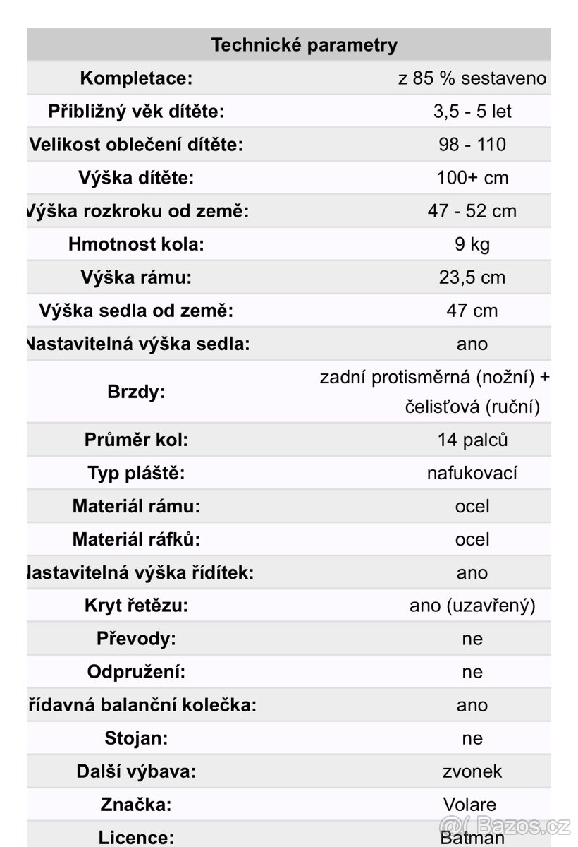 dětské kolo 14" Batman - 7