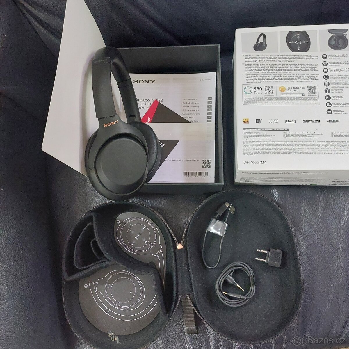 Sluchátka Sony WH-1000XM4,pouzdro,krabice,krásný stav - 7