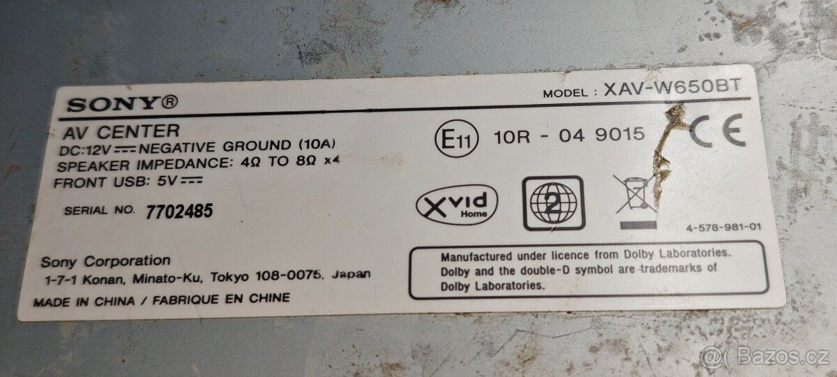Autorádia Sony XAV-W650BT - 7