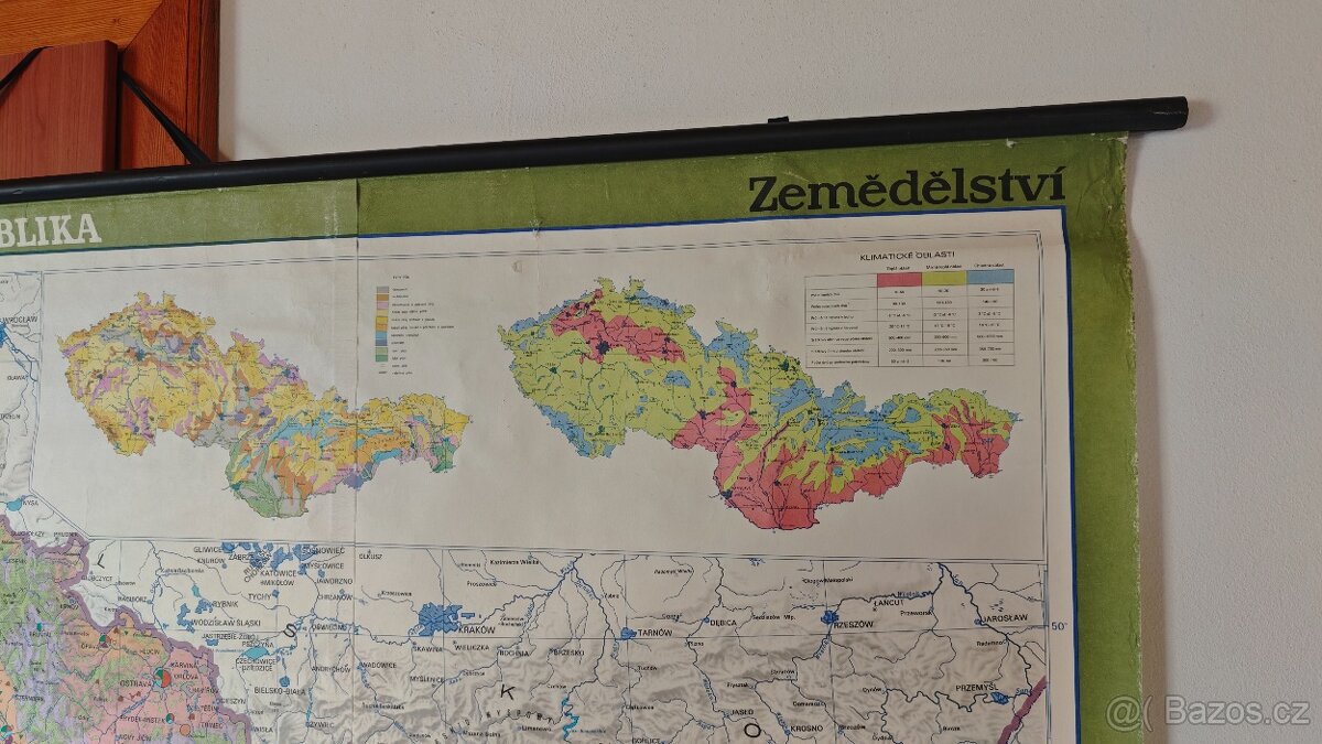 Školní mapa ČSSR, zemědělství - 7