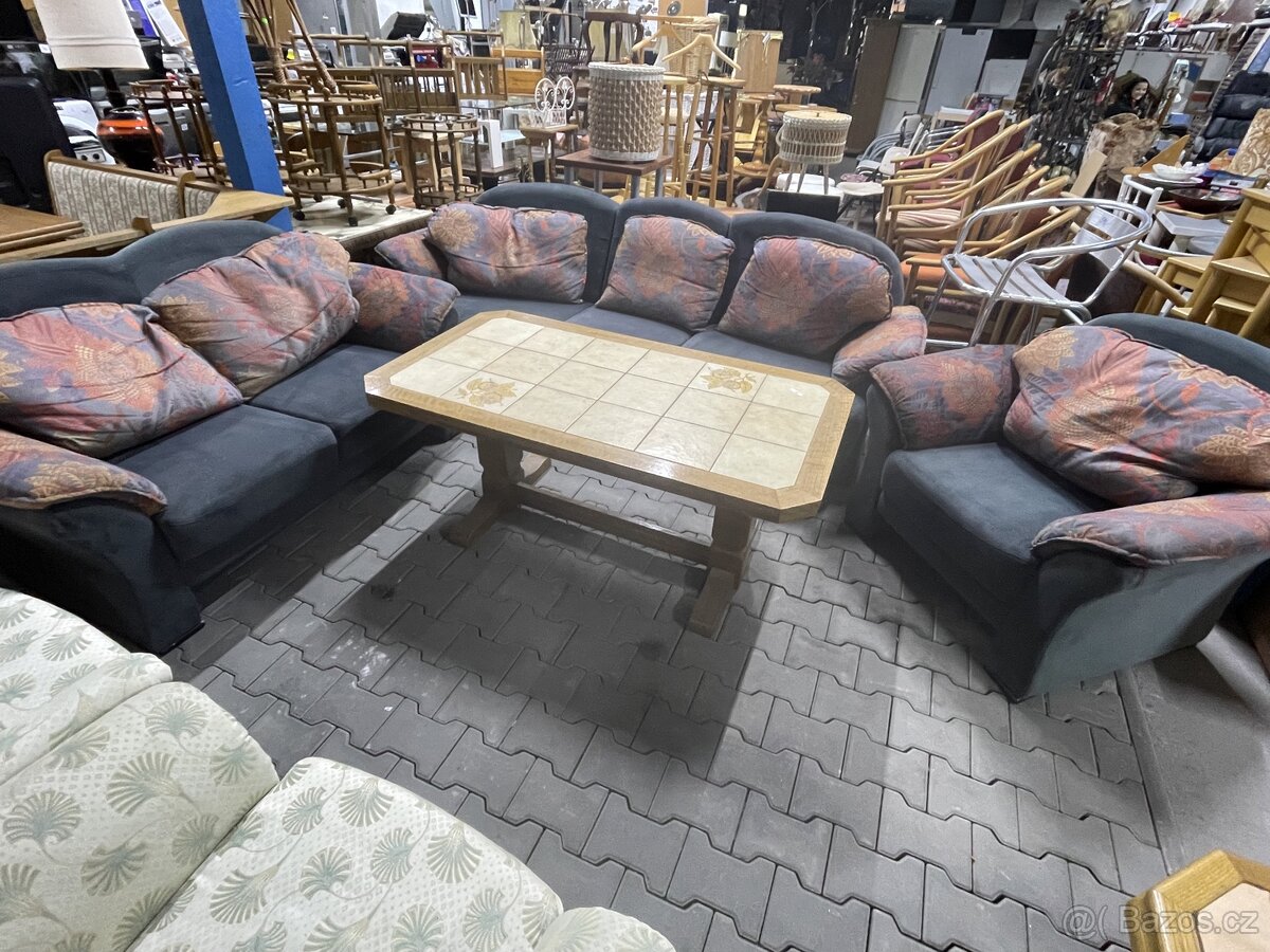 sedací souprava 3 + 2 + 1 + bobek - 7