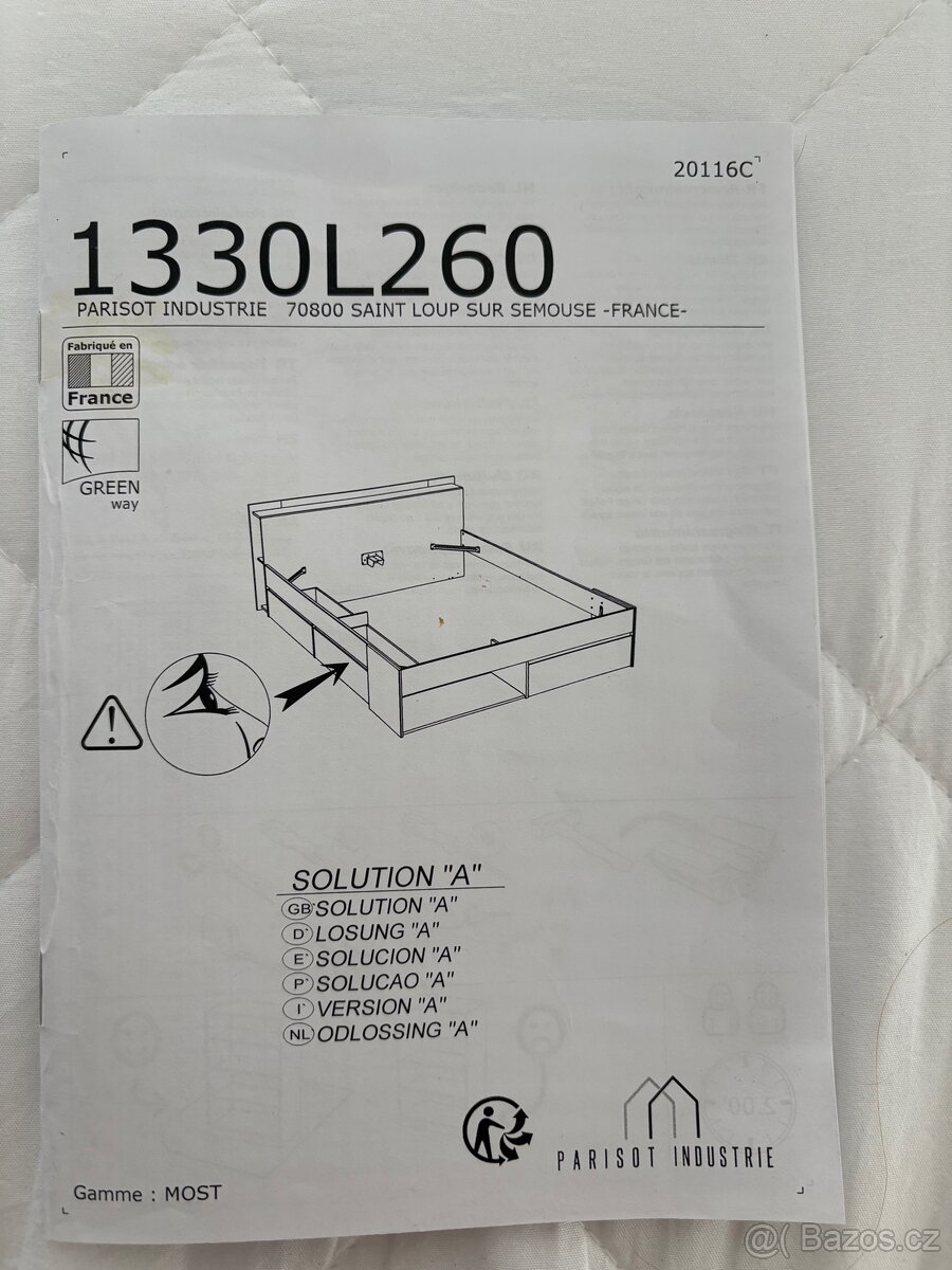 Postel (rám + rošt) - 7