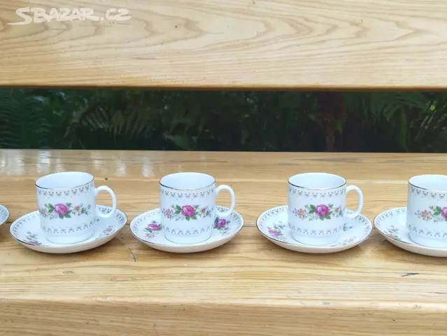 Retro čajové soupravy. Všechny jsou bez vady - 7