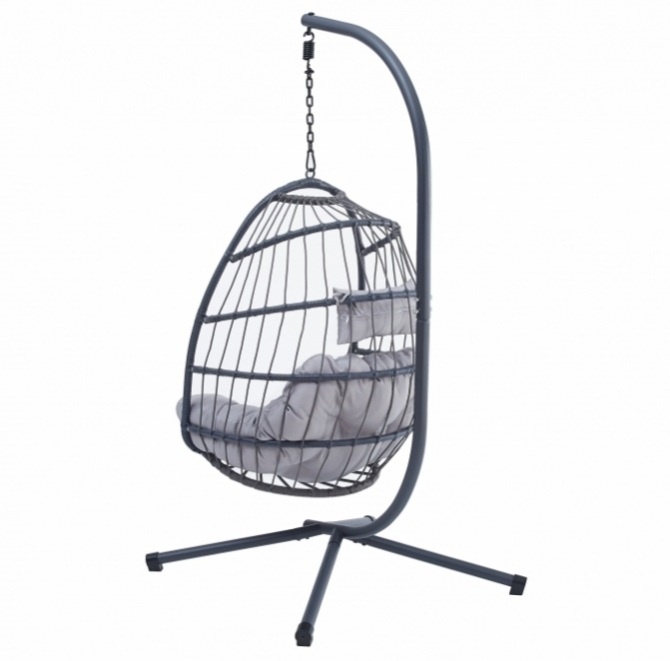 Prodám Závěsné křeslo 69 (houpačka) šedá barva - 7