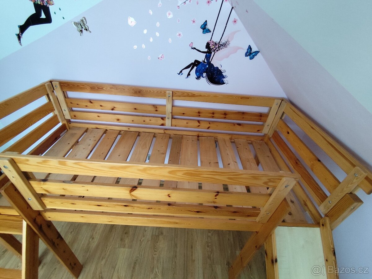 Vyvýšená postel se skluzavkou - 7