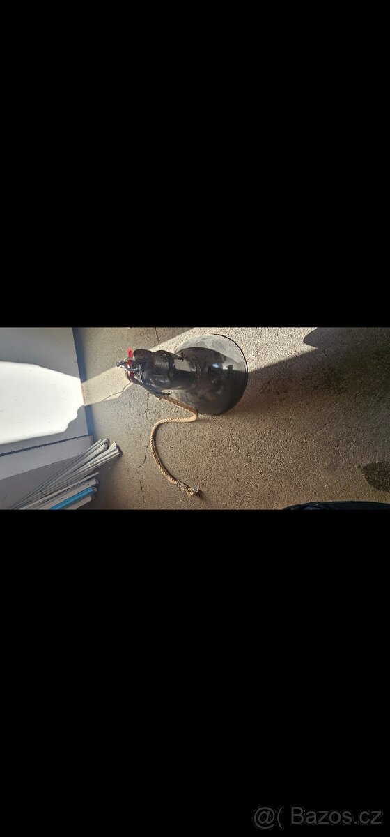 Staré industriální světlo smaltované - 7