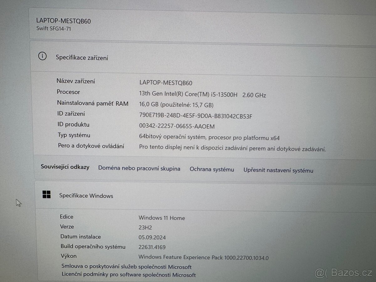 Acer Swift Go 14" 2K OLED 90Hz i5 16GB 1TB IrisXe DPH - 7