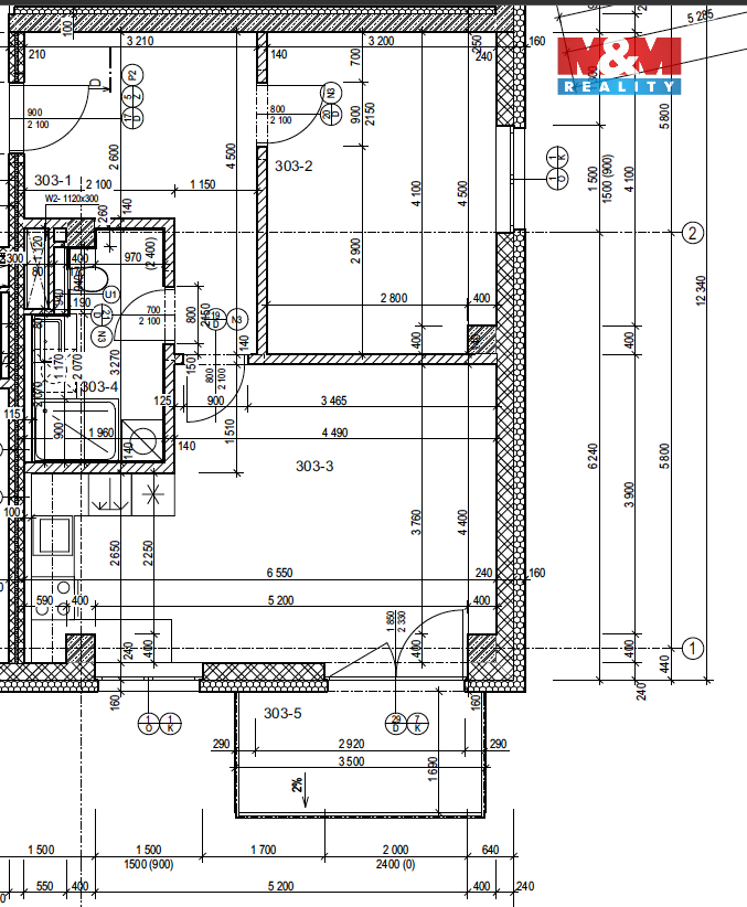 Pronájem bytu 2+kk, 56 m², Ostrava, ul. Ukrajinská - 7