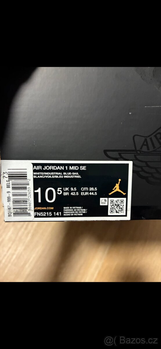 Jordan 1 Mid, vel. 44.5 - 7