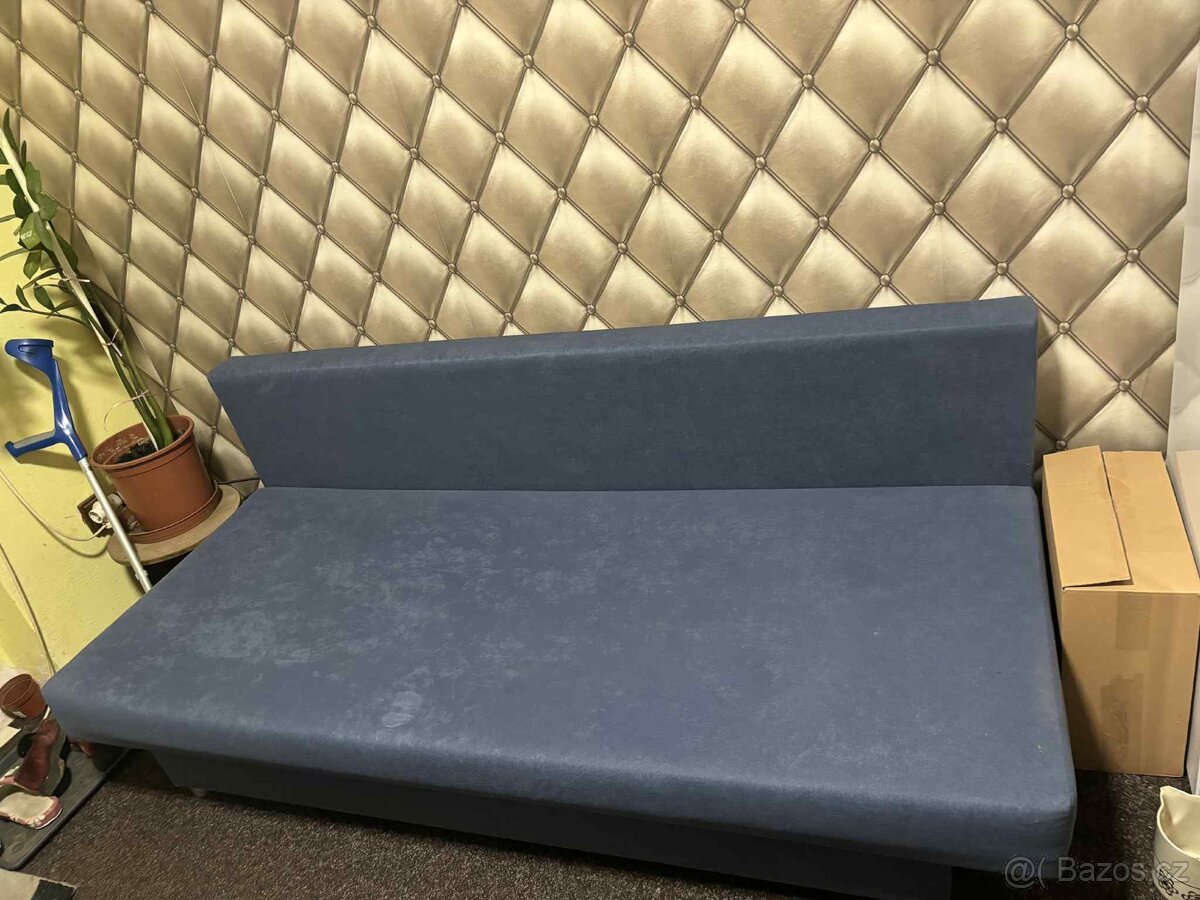 Sedací souprava černá L + Rozkládací pohovka - 7