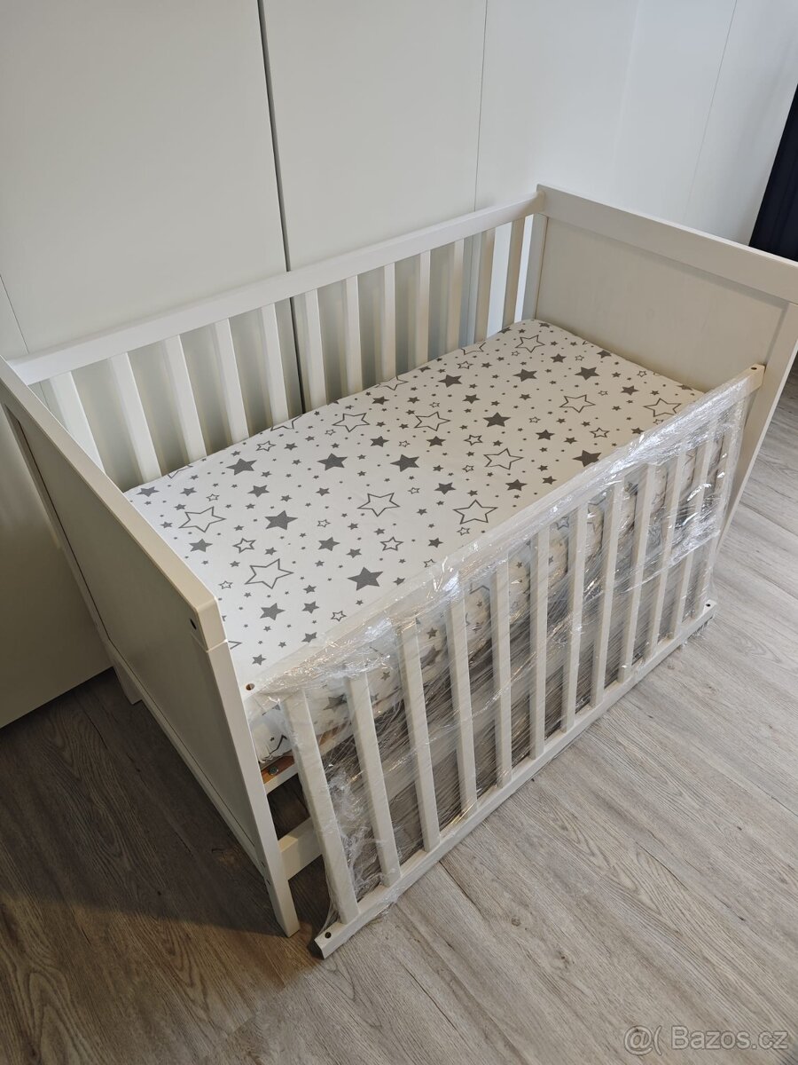 SUNDVIK Dětská postýlka, bílá, 60x120 cm - 7