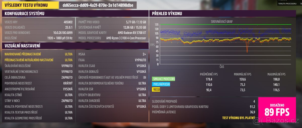 Herní PC - RX 5700XT + Ryzen 3100 +16GB DDR4 - 7