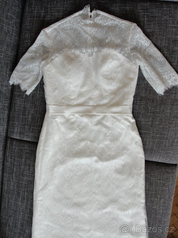 Svatební krajkové šaty vel. 36 - 38 - 7