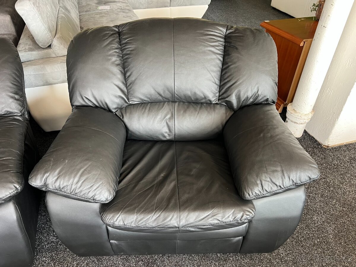 Sedací souprava 3 + 2 + 1 - kůže - NEPOUŽITÁ - 7