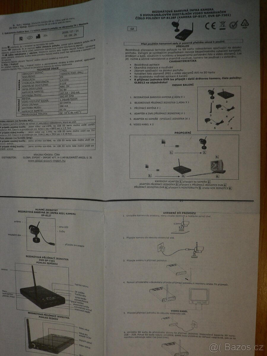 Bezdrátová kamera+digi.rekordér - 7