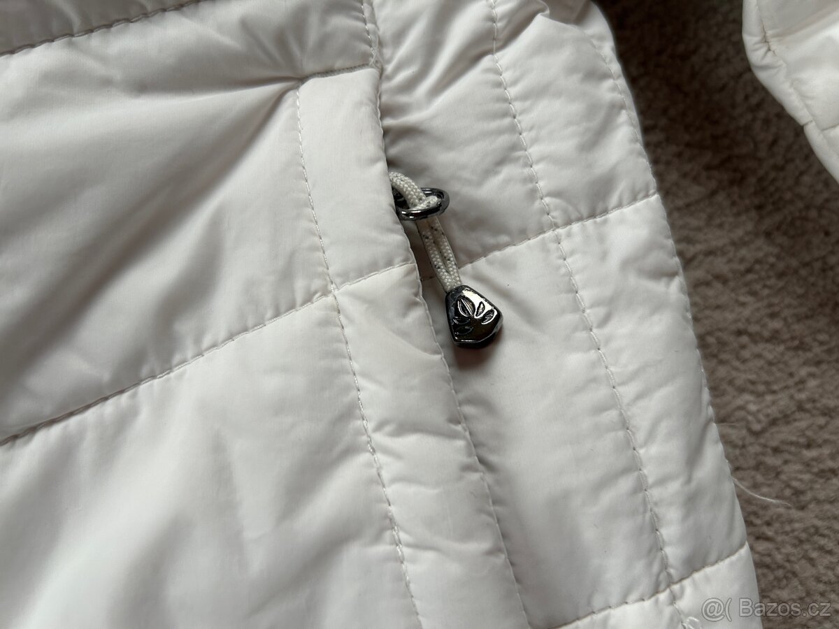 Krásná bílá bunda z husího a prachového peří vel. S - 7